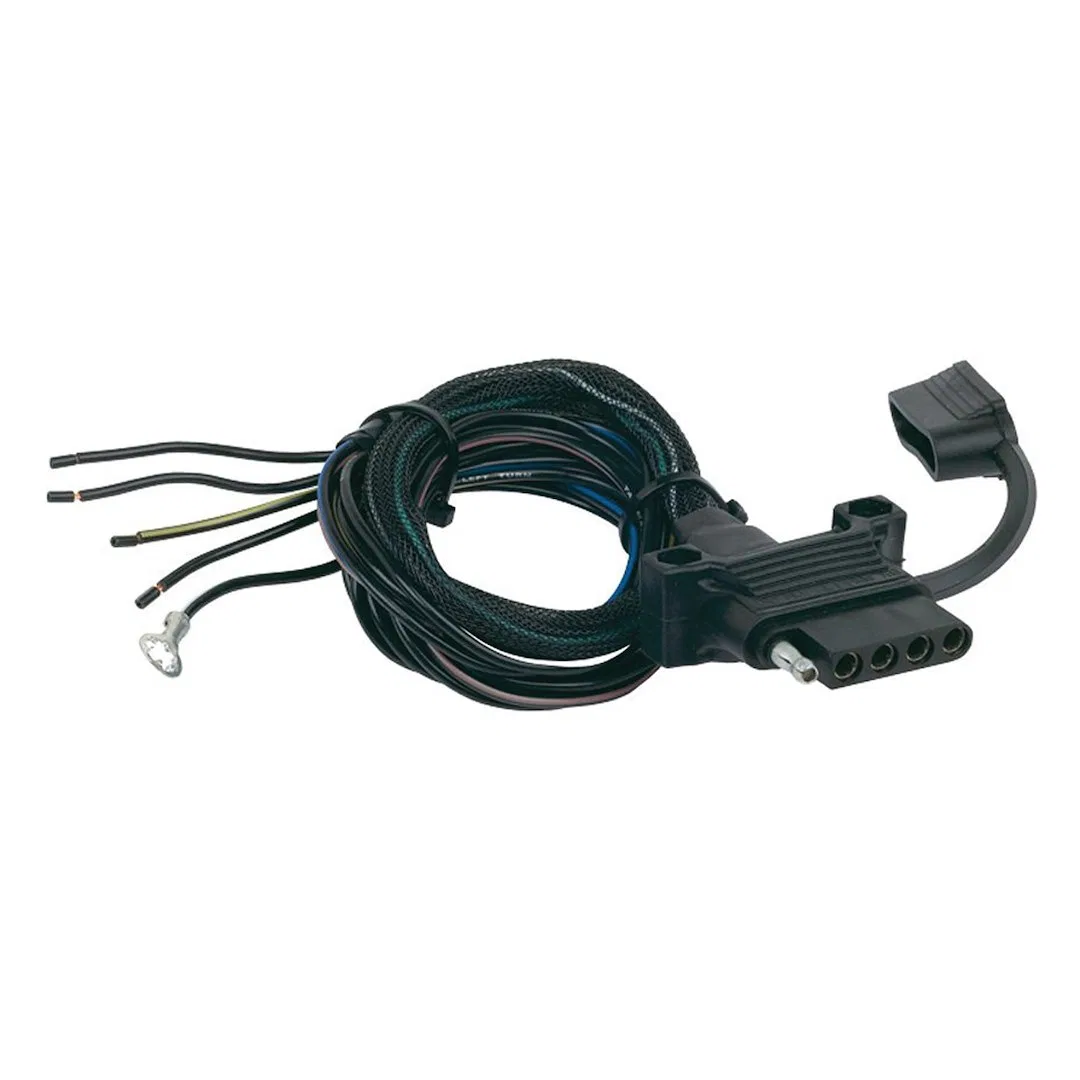 30485 – HUSKY TOWING Trailer Wiring Connector, 5 Way Flat Vehicle Side 48 Inch With Connector Housings And Built In M...